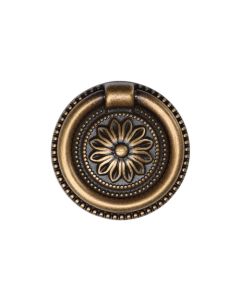 M.Marcus TK2224-047-DBS Floral Ring Pull 047mm Distressed Brass finish