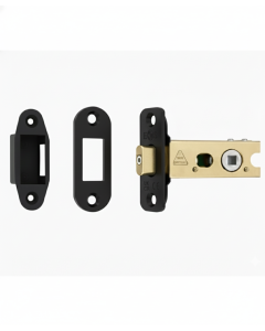 Heavy Duty Deadbolt 64mm - 5mm Follower - Radius Matt Black TLD5025MB/R Eurospec