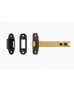 Heavy Duty Deadbolt 102mm - 5mm Follower - Radius Matt Black TLD5040MB/R Eurospec