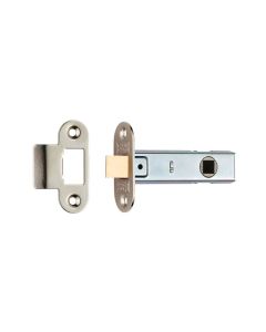 Eurospec TLE8030NP/R Tubular Latch 3 - Rounded Strike & Forend Nickel Plated