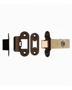 Heavy Duty Tubular Latch 64mm - 8mm Follower - Radius Matt Bronze TLS5025MBRZ/R Eurospec
