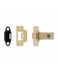 Heavy Duty Tubular Latch 64mm - 8mm Follower - Square Satin Brass TLS5025SB Eurospec