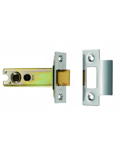 Heavy Duty Tubular Latch 76mm - 8mm Follower - Square Bright Stainless Steel TLS5030BSS Eurospec
