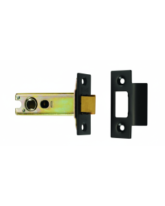 Heavy Duty Tubular Latch 76mm - 8mm Follower - Square Matt Black TLS5030MB Eurospec