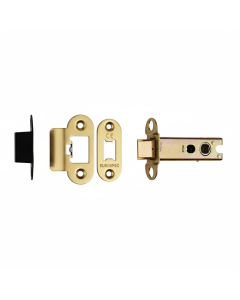Heavy Duty Tubular Latch 76mm - 8mm Follower - Radius Satin Brass TLS5030SB/R Eurospec