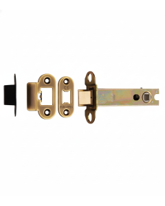 Heavy Duty Tubular Latch 102mm - 8mm Follower - Radius Antique Brass TLS5040AB/R Eurospec