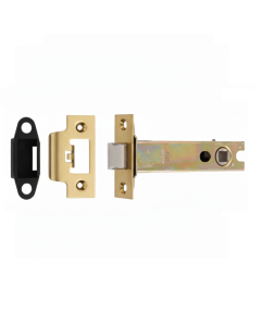 Heavy Duty Tubular Latch 102mm - 8mm Follower - Square Stainless Brass TLS5040PVD Eurospec