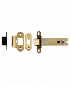 Heavy Duty Tubular Latch 102mm - 8mm Follower - Radius Stainless Brass TLS5040PVD/R Eurospec
