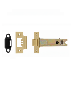Heavy Duty Tubular Latch 102mm - 8mm Follower - Square Satin Brass TLS5040SB Eurospec