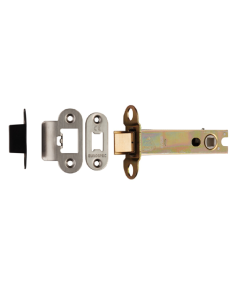 Heavy Duty Tubular Latch 102mm - 8mm Follower - Radius Satin Stainless Steel TLS5040SSS/R Eurospec