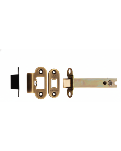 Heavy Duty Tubular Latch 127mm - 8mm Follower - Radius Antique Brass TLS5050AB/R Eurospec