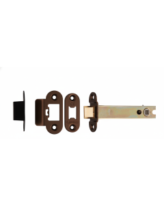 Heavy Duty Tubular Latch 127mm - 8mm Follower - Radius Matt Bronze TLS5050MBRZ/R Eurospec