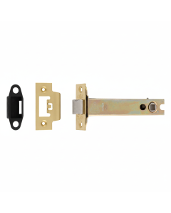 Heavy Duty Tubular Latch 127mm - 8mm Follower - Square Stainless Brass TLS5050PVD Eurospec