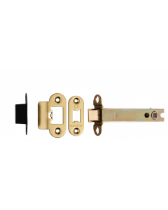 Heavy Duty Tubular Latch 127mm - 8mm Follower - Radius Stainless Brass TLS5050PVD/R Eurospec