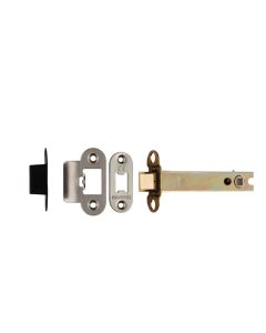 Heavy Duty Tubular Latch 127mm - 8mm Follower - Radius Satin Stainless Steel TLS5050SSS/R Eurospec