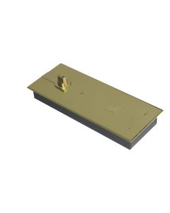 Rutland TS.7002 Non Hold Open Floor Spring & Back Check c/w Cover Plate Polished Brass