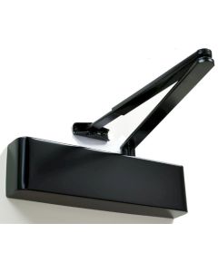 Rutland TS.9205 Door Closer, DABC c/w Semi-Radius Cover, Flatbar Armset Black