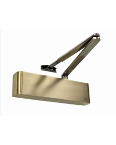 Rutland TS.9205 Door Closer, DABC c/w Semi-Radius Cover, Flatbar Armset Antique Brass