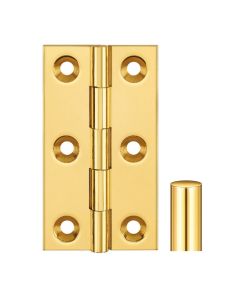 Simonswerk 0965 Solid Drawn Unwashered Brass Butt Hinges 75mm X 35mm C/W Screws Self Colour