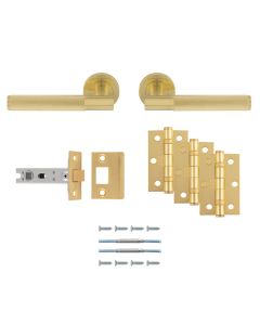SEROZZETTA Lagos Latch Pack - Ultimate Door Handle Pack Satin Brass