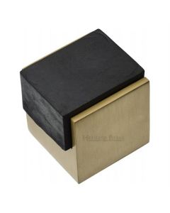 Heritage Brass V1082-SB Door Stop Square Floor Mounted Design Satin Brass Finish