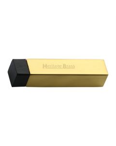 Heritage Brass V1084-PB Door Stop Square Wall Mounted Design Polished Brass Finish