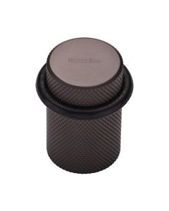 Heritage Brass Round Door Stop 45mm Knurled Matt Bronze  finish V1085-MB