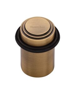 Heritage Brass Round Door Stop 45mm Stepped Antique Brass finish V1086-AT