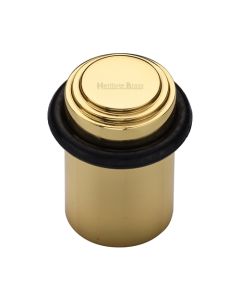 Heritage Brass Round Door Stop 45mm Stepped Polished Brass finish V1086-PB