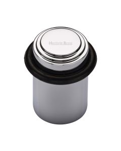 Heritage Brass Round Door Stop 45mm Stepped Polished Chrome finish V1086-PC