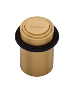 Heritage Brass Round Door Stop 45mm Stepped Satin Brass finish V1086-SB