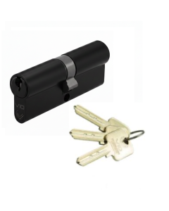 Zoo Hardware Vier V10 Euro Double Cylinder 35/45mm Keyed Alike Black V10EP3545DBKKA