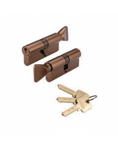 Zoo Hardware Vier V10 Euro Cylinder and Turn 40/50mm Master Keyed Bronze V10EP4050CTBRMK