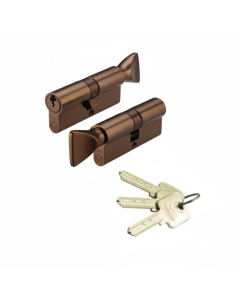 Zoo Hardware Vier V10 Euro Cylinder and Turn 40/60mm Master Keyed Bronze V10EP4060CTBRMK