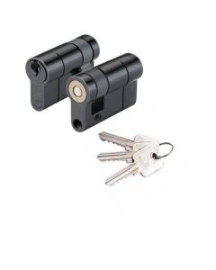 Zoo Hardware Vier V10 Euro Single Cylinder 42mm Master Keyed Black V10EP42SBKMK