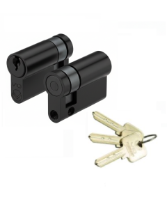 Zoo Hardware Vier V10 Euro Single Cylinder 46mm Master Keyed Black V10EP46SBKMK