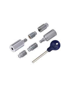 Heritage Brass Sash Window Stop (pair) with key Polished Chrome V1108-PC