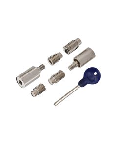 Heritage Brass Sash Window Stop (pair) with key Polished Nickel Finish V1108-PNF