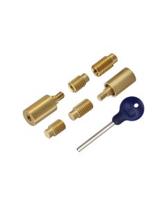 Heritage Brass Sash Window Stop (pair) with key Satin Brass V1108-SB