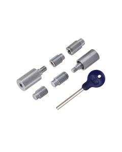 Heritage Brass Sash Window Stop (pair) with key Satin Chrome V1108-SC