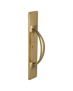 Heritage Brass V1155-PB Door Pull Handle on Plate Polished Brass finish