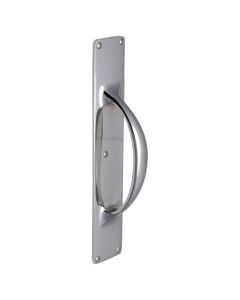 Heritage Brass V1155-PC Door Pull Handle on Plate Polished Chrome finish