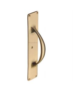 Heritage Brass V1155-SB Door Pull Handle on Plate Satin Brass finish