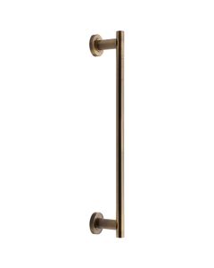 Heritage Brass V2057 489-AT 19mm Round Bar Door Pull Handle with base 489mm Antique Brass finish