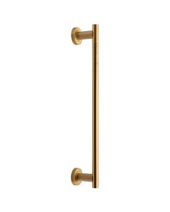 Heritage Brass V2057 489-SB 19mm Round Bar Door Pull Handle with base 489mm Satin Brass finish