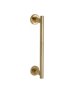 Heritage Brass V2057 489-PB 19mm Round Bar Door Pull Handle with base 489mm Polished Brass finish