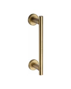 Heritage Brass V2057 489-SB 19mm Round Bar Door Pull Handle with base 489mm Satin Brass finish