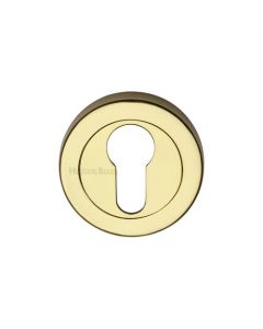 Heritage Brass V4020-PB Euro Profile Cylinder Escutcheon Polished Brass finish
