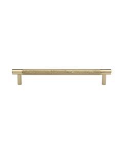 Heritage Brass V4461 160-PB Cabinet Pull Partial Knurl Design 160mm CTC Polished Brass finish
