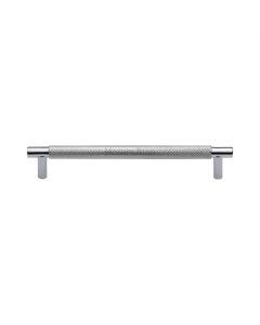 Heritage Brass V4461 160-PC Cabinet Pull Partial Knurl Design 160mm CTC Polished Chrome finish